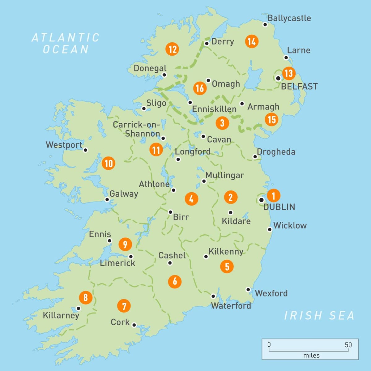 mapa de best western irlanda 