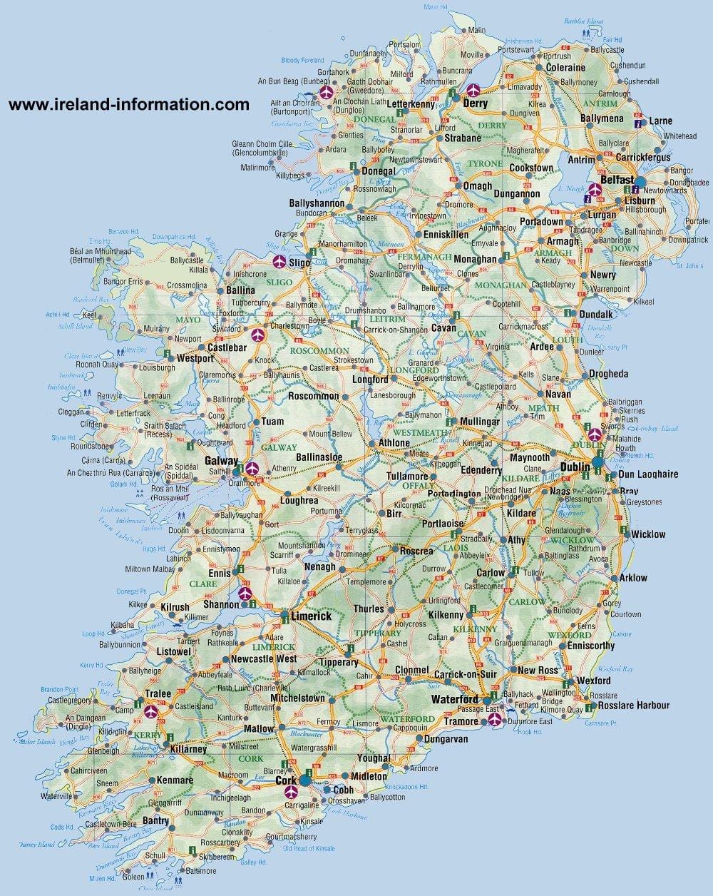mapa de blackrock irlanda