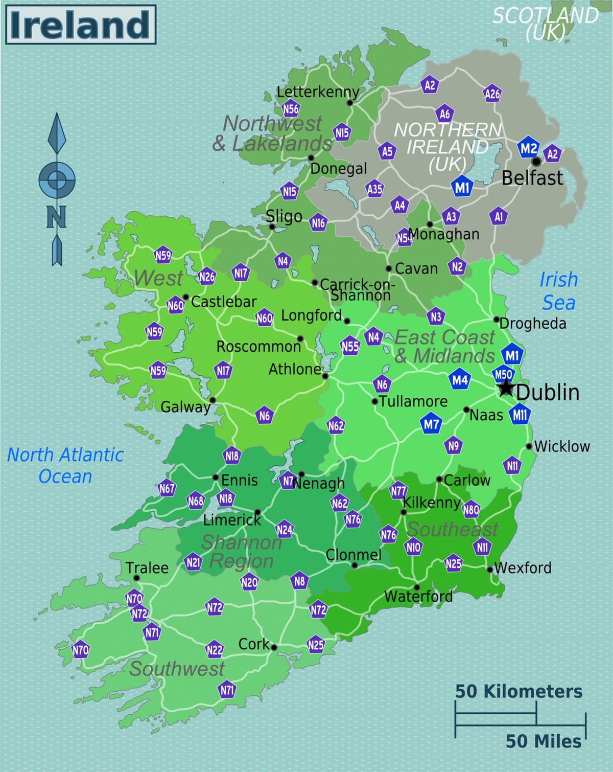 mapa de colorido mapa de irlanda