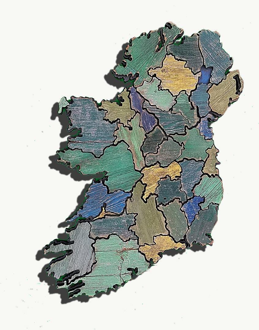 mapa de la madera mapa de irlanda