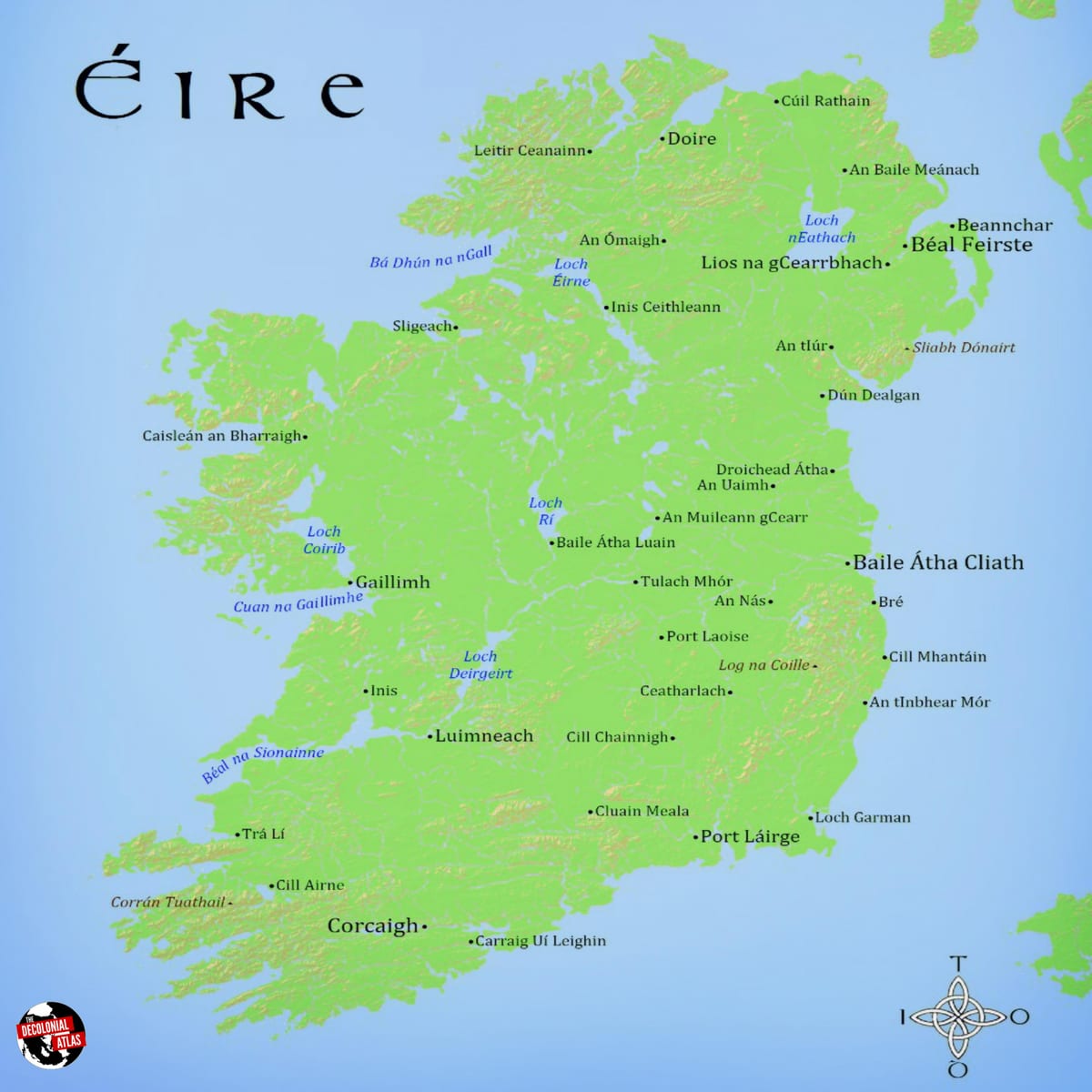 mapa de la república de irlanda