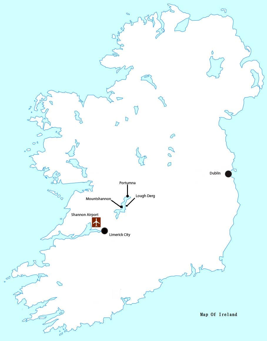 mapa de aeropuerto de shannon, irlanda