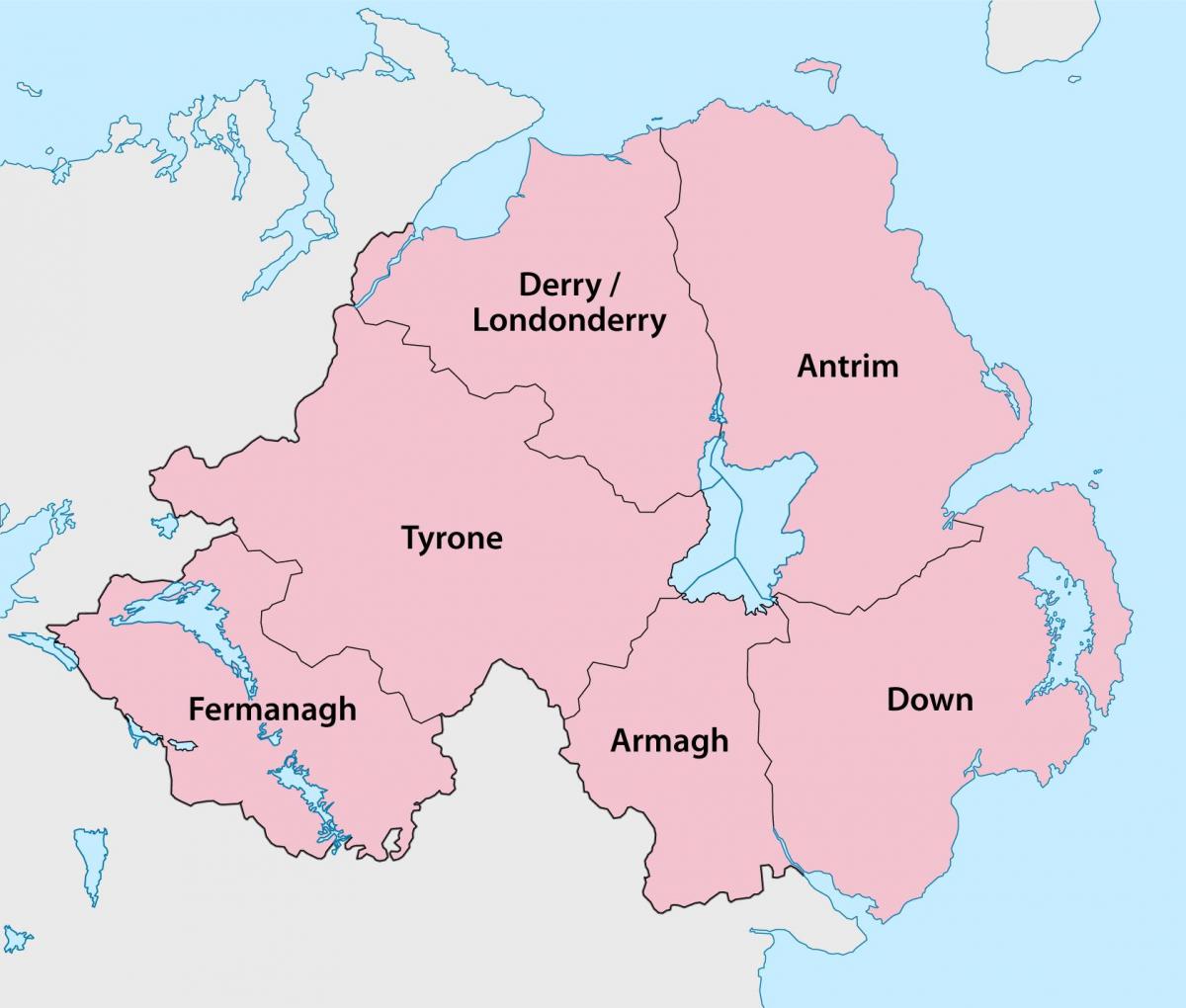 abajo irlanda mapa