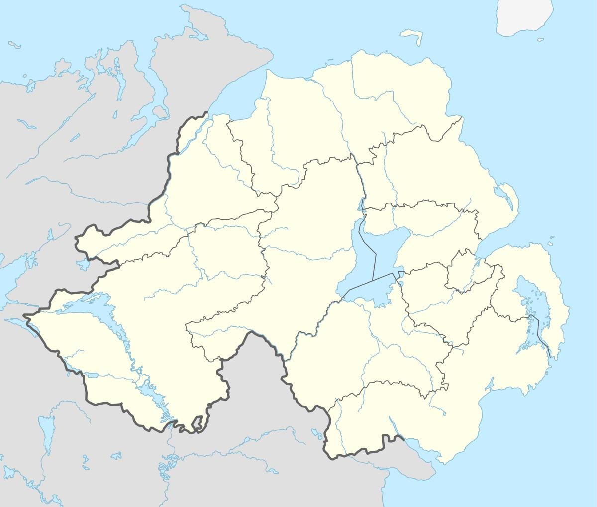 mapa de irlanda del norte de las playas 