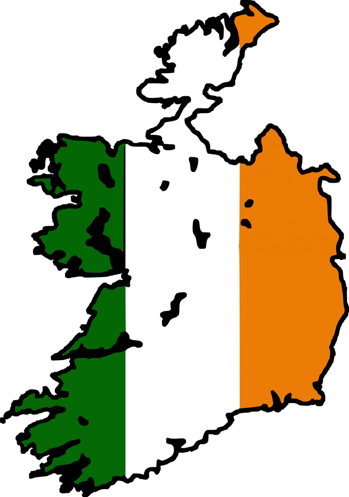 mapa de la bandera de irlanda
