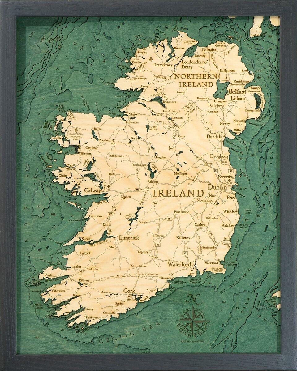 mapa de irlanda mapa de arte