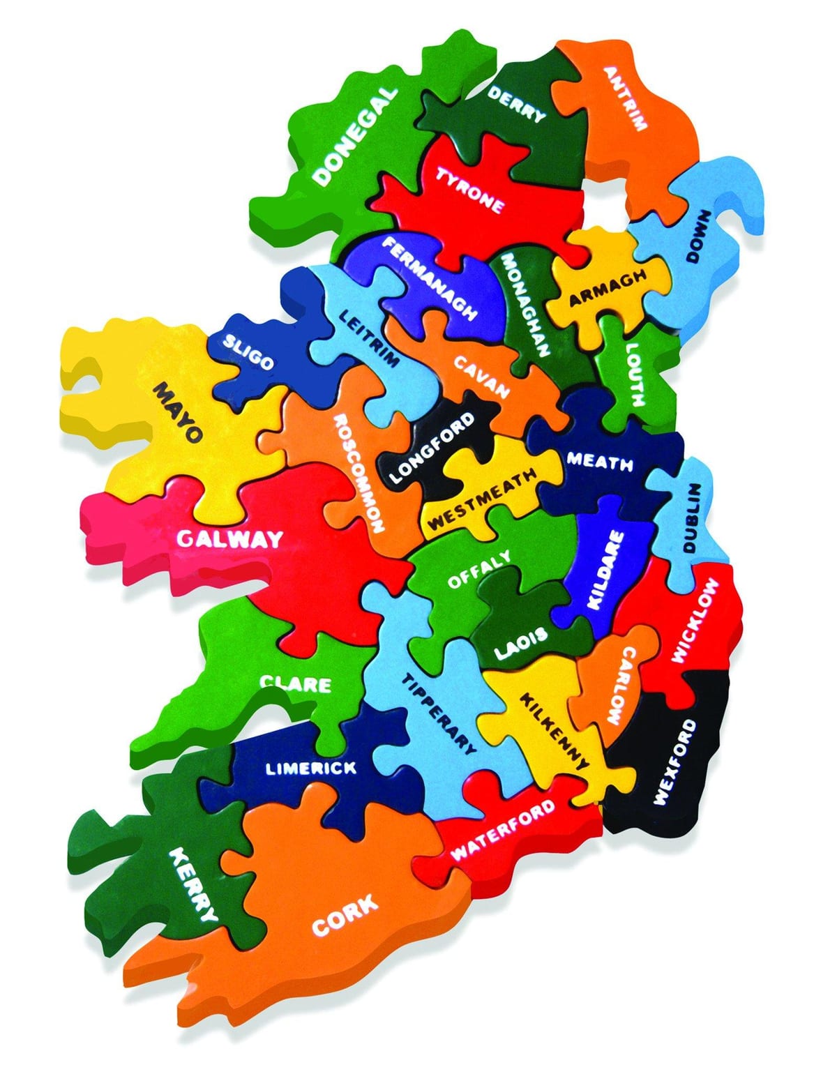 mapa de irlanda del rompecabezas