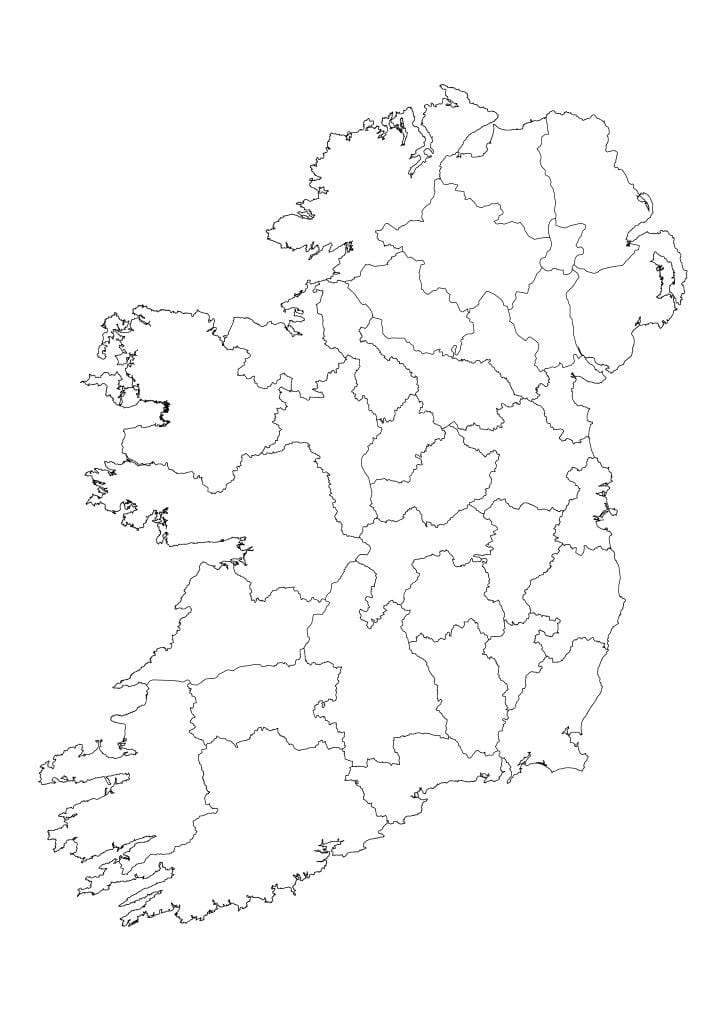 irlanda esquema del mapa