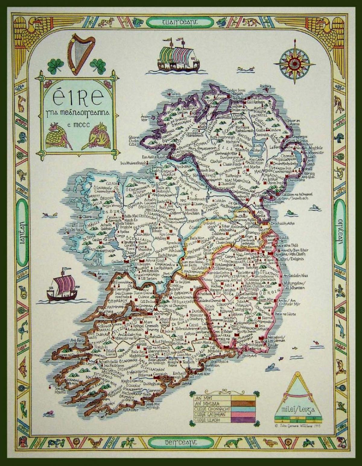 mapa de la ciudad medieval de irlanda