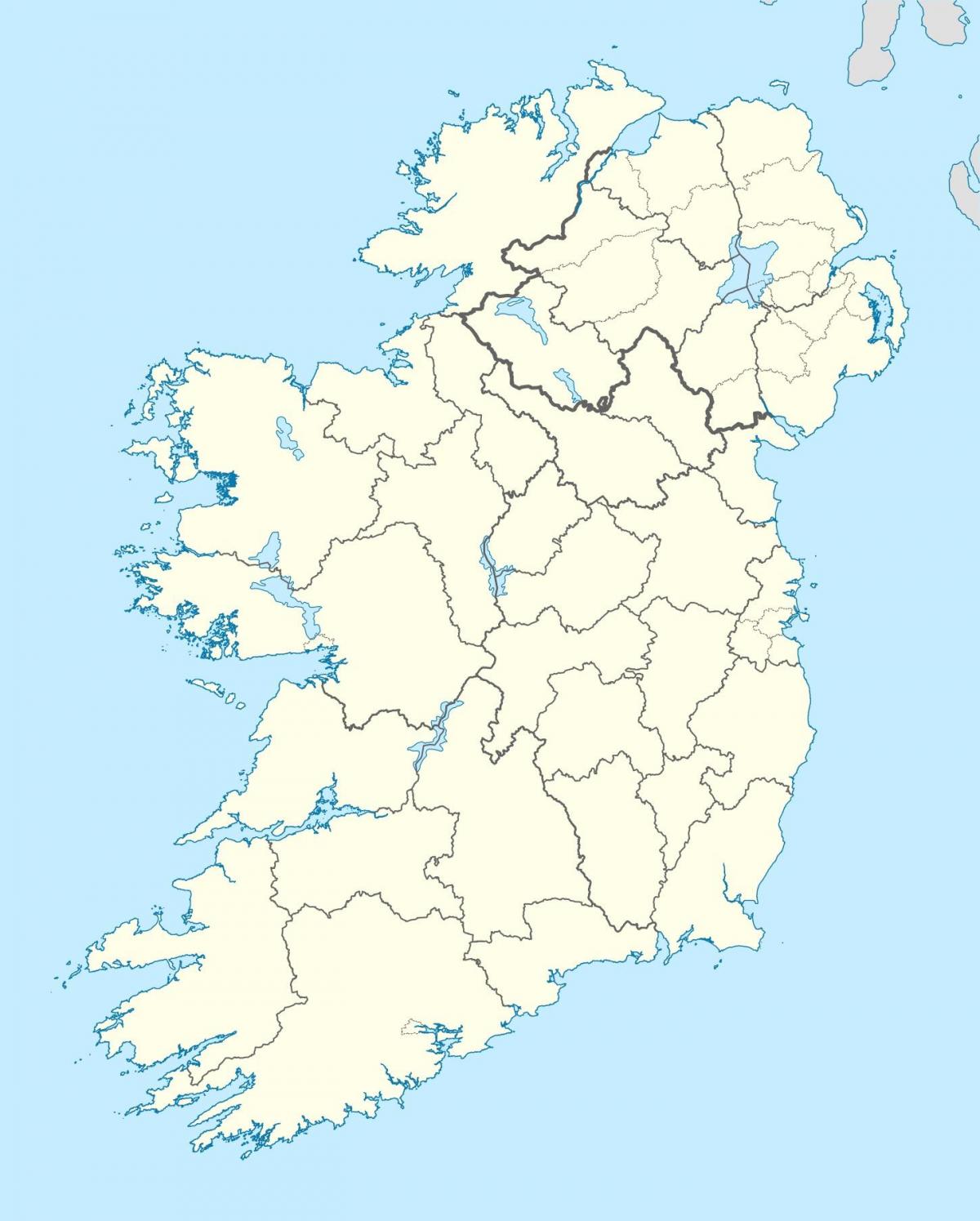 mapa de las islas de irlanda