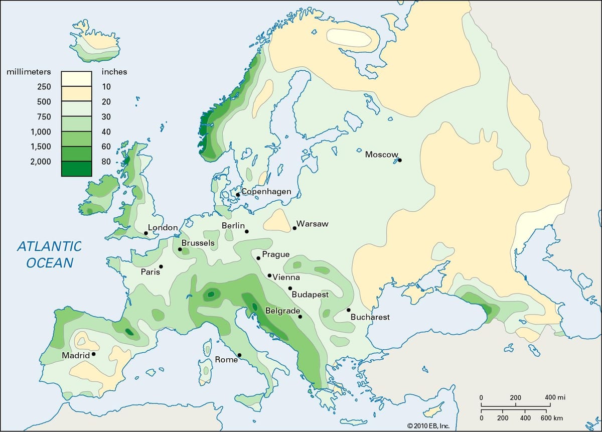 la lluvia mapa de irlanda