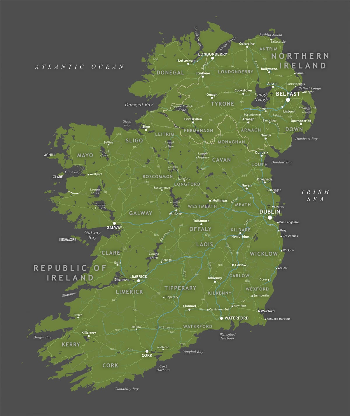 rep de irlanda mapa