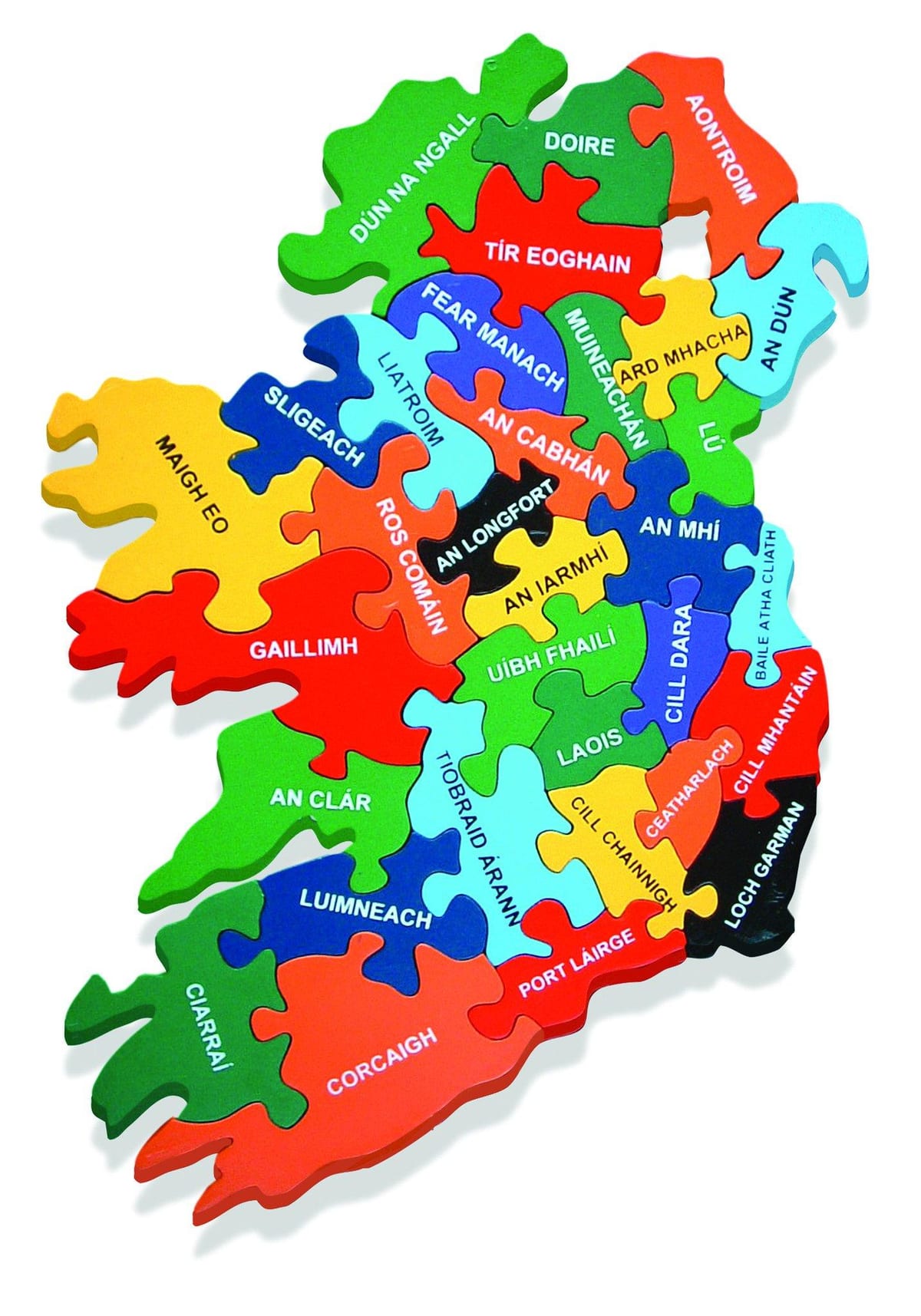 mapa de mapa de irlanda como gaeilge
