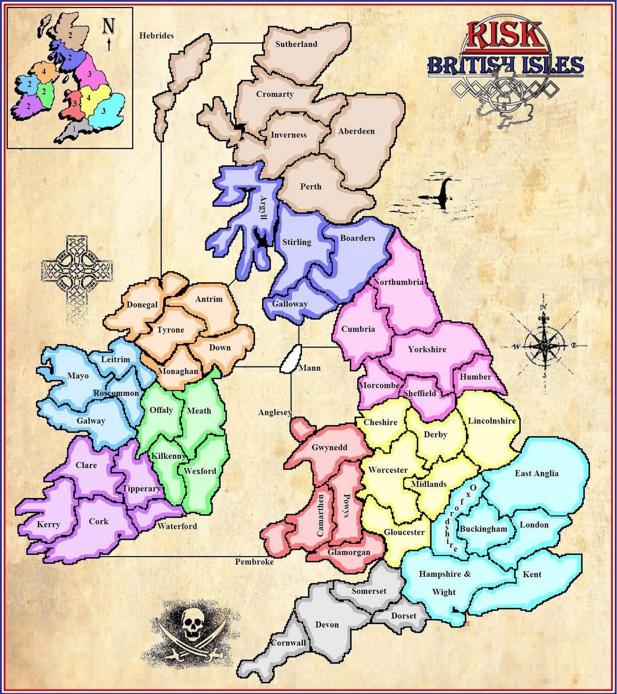 mapa de mapa de irlanda del juego