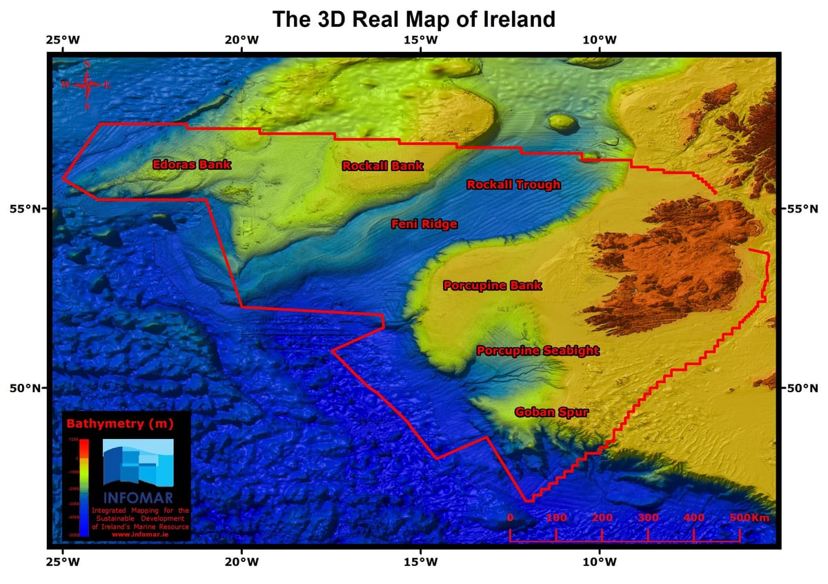 el mapa real de irlanda