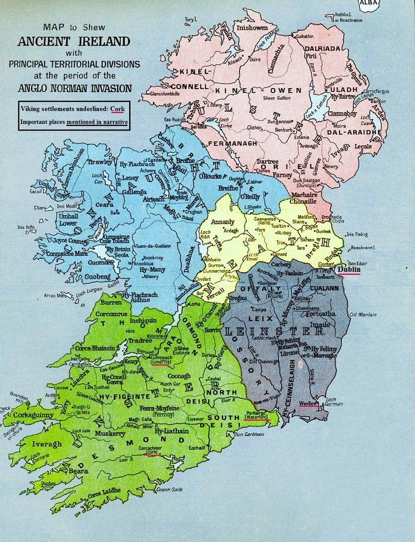 mapa de megalítico de irlanda
