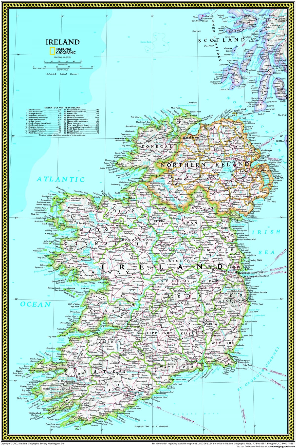 mapa de national geographic mapa de irlanda