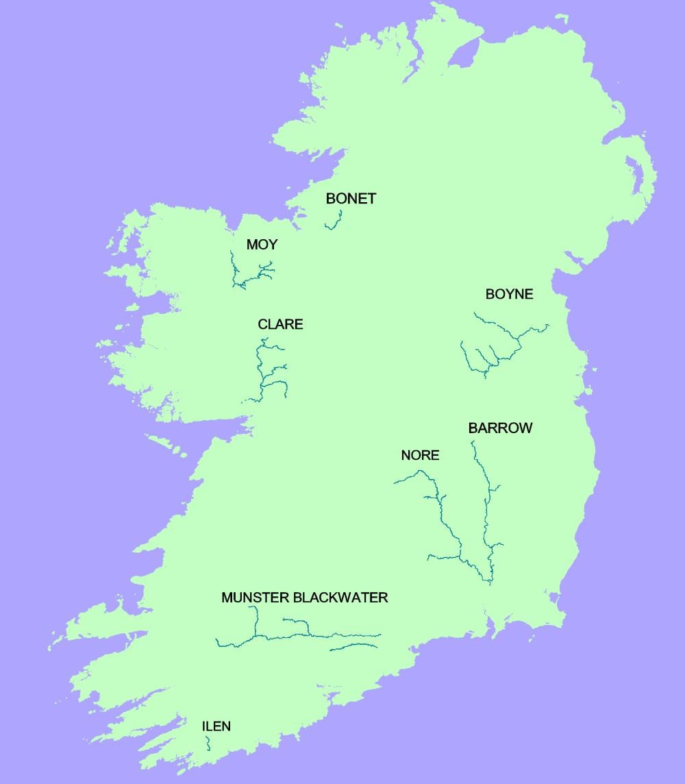 mapa de río de aguas negras irlanda