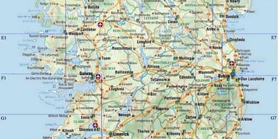 Mapa de a4 mapa de irlanda