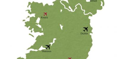 Los aeropuertos internacionales en irlanda mapa
