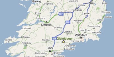 Mapa del sur de la costa oeste de irlanda