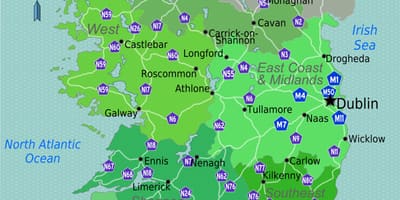 Mapa de colorido mapa de irlanda