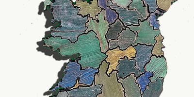 Mapa de la madera mapa de irlanda