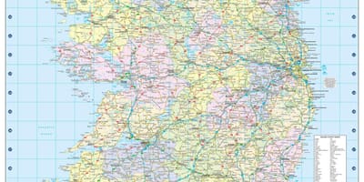 Mapa de la distancia de mapa de irlanda