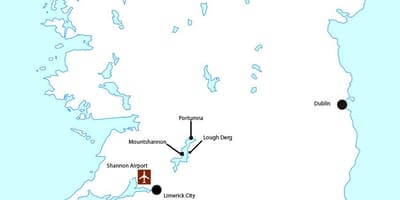 Mapa de aeropuerto de shannon, irlanda