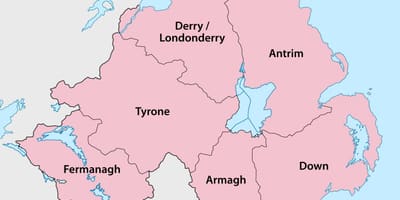 Abajo irlanda mapa