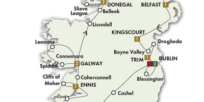 Mapa de mejor mapa de carreteras de irlanda