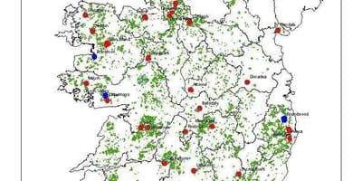 Mapa de bosques de irlanda