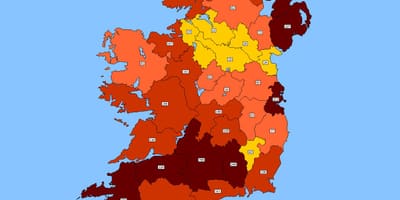 Mapa de irlanda del código postal