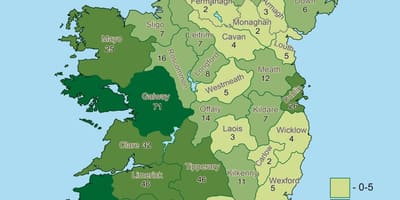 Mapa de irlanda geografía 