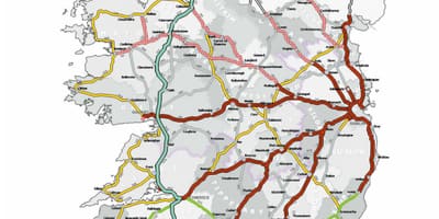 Mapa de carreteras de irlanda 2016
