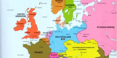 Mapa de irlanda y europa