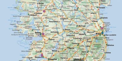 Irlanda mapa de viaje