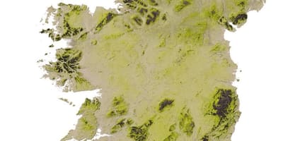 Mapa geográfico de irlanda