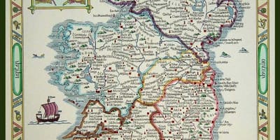Mapa de la ciudad medieval de irlanda
