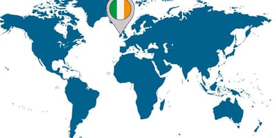 Irlanda, en el mapa del mundo