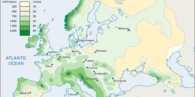 La lluvia mapa de irlanda