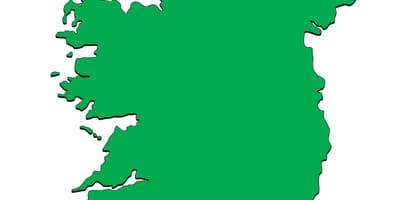 Mapa de irlanda plantilla