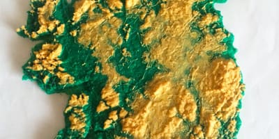 Mapa de mapa en 3d de irlanda