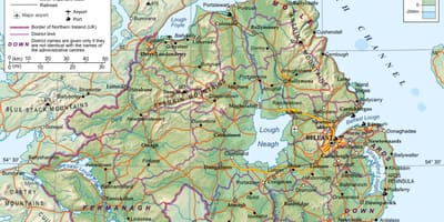 Mapa de las calles de irlanda del norte