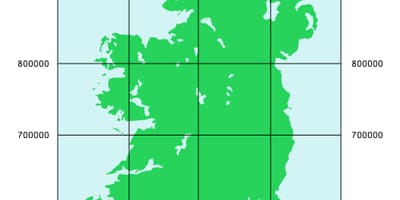 Mapa de coordenadas de irlanda