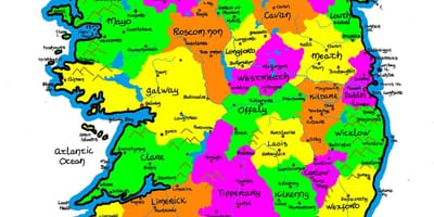 Mapa de irlanda para la escuela primaria