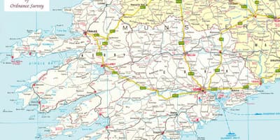 Mapa de mapa de norte oeste de irlanda