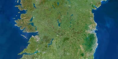 Mapa de mapa satelital de irlanda