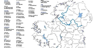 Mejores playas en irlanda mapa