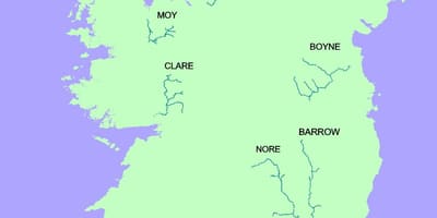 Mapa de río de aguas negras irlanda